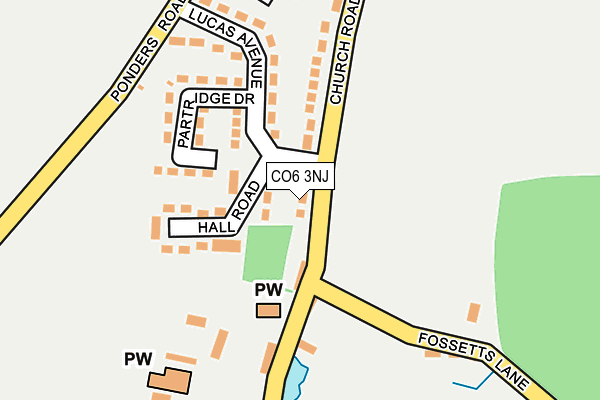 CO6 3NJ map - OS OpenMap – Local (Ordnance Survey)