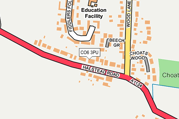 CO6 3PU map - OS OpenMap – Local (Ordnance Survey)