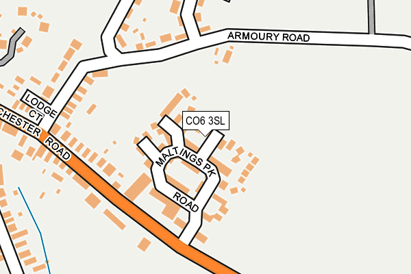 CO6 3SL map - OS OpenMap – Local (Ordnance Survey)