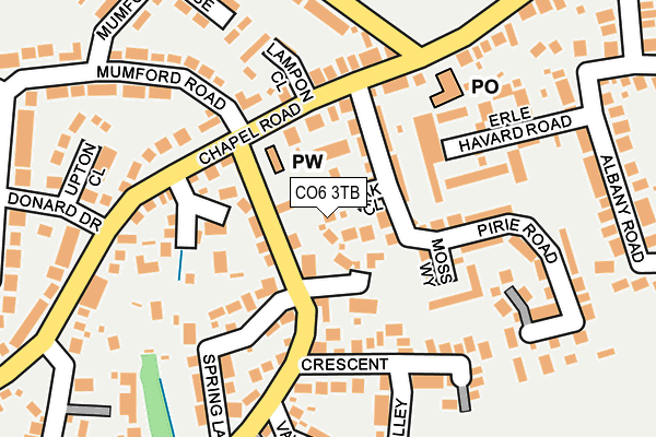 CO6 3TB map - OS OpenMap – Local (Ordnance Survey)