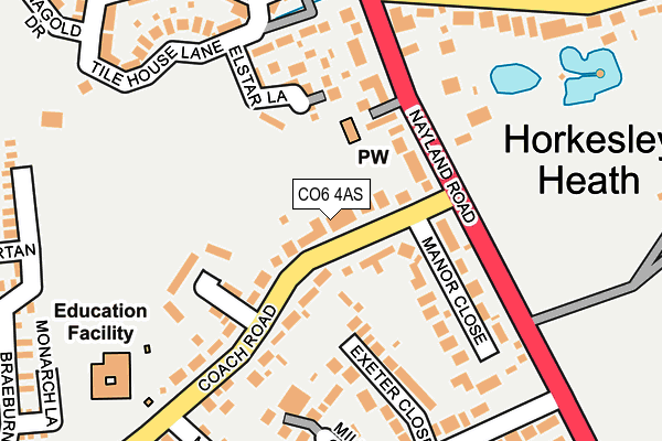 CO6 4AS map - OS OpenMap – Local (Ordnance Survey)