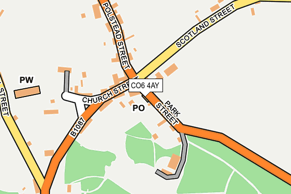 CO6 4AY map - OS OpenMap – Local (Ordnance Survey)