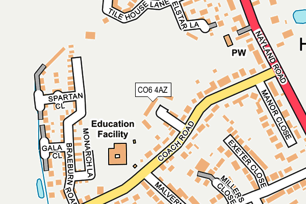 CO6 4AZ map - OS OpenMap – Local (Ordnance Survey)