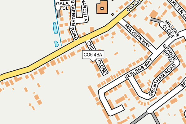 CO6 4BA map - OS OpenMap – Local (Ordnance Survey)