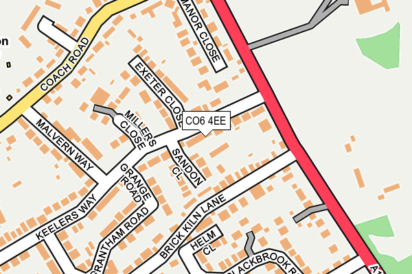 CO6 4EE map - OS OpenMap – Local (Ordnance Survey)