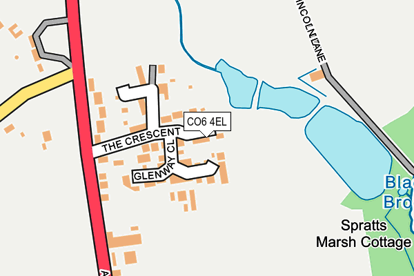 CO6 4EL map - OS OpenMap – Local (Ordnance Survey)