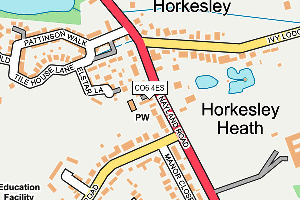 CO6 4ES map - OS OpenMap – Local (Ordnance Survey)