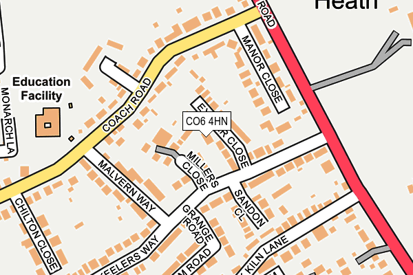 CO6 4HN map - OS OpenMap – Local (Ordnance Survey)
