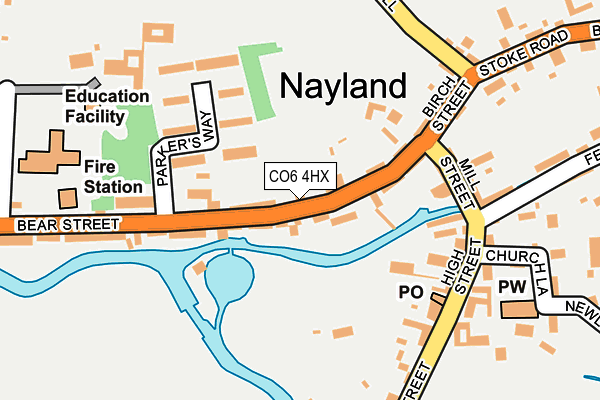 CO6 4HX map - OS OpenMap – Local (Ordnance Survey)