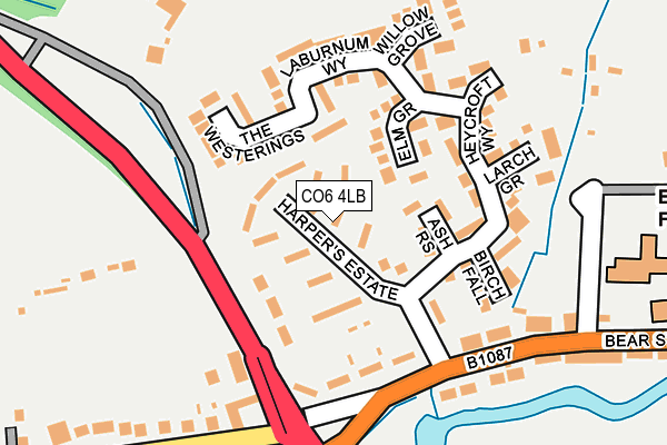 CO6 4LB map - OS OpenMap – Local (Ordnance Survey)