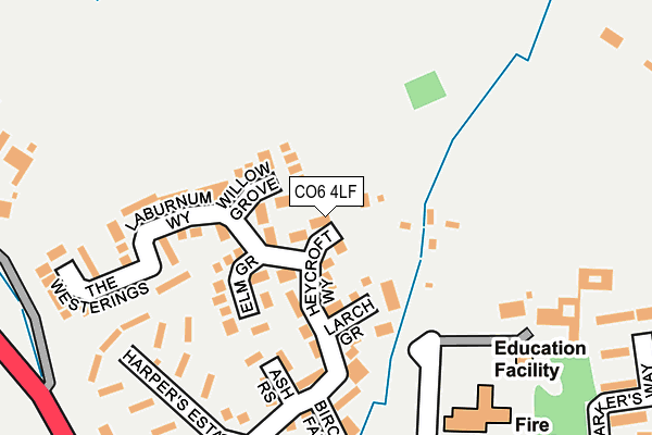 CO6 4LF map - OS OpenMap – Local (Ordnance Survey)