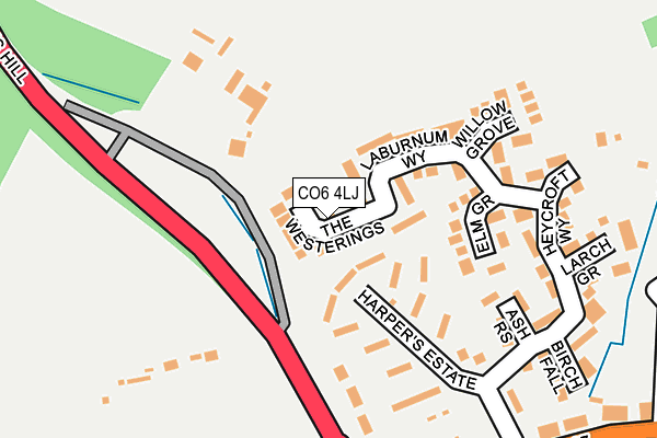 CO6 4LJ map - OS OpenMap – Local (Ordnance Survey)