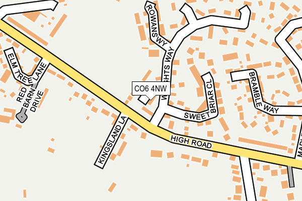 CO6 4NW map - OS OpenMap – Local (Ordnance Survey)