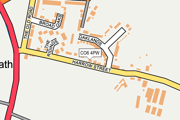 CO6 4PW map - OS OpenMap – Local (Ordnance Survey)