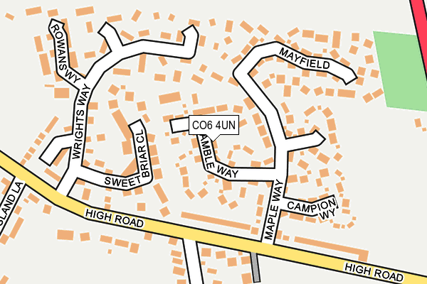 CO6 4UN map - OS OpenMap – Local (Ordnance Survey)