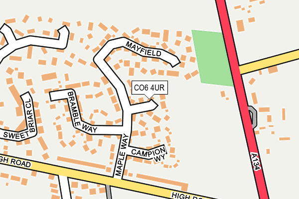 CO6 4UR map - OS OpenMap – Local (Ordnance Survey)
