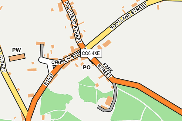 CO6 4XE map - OS OpenMap – Local (Ordnance Survey)