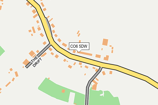 CO6 5DW map - OS OpenMap – Local (Ordnance Survey)