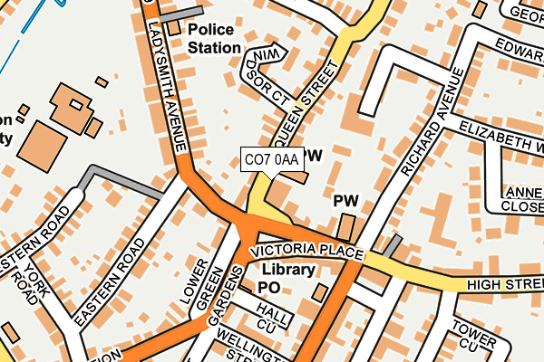 CO7 0AA map - OS OpenMap – Local (Ordnance Survey)
