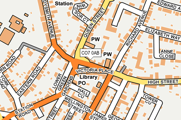 CO7 0AB map - OS OpenMap – Local (Ordnance Survey)