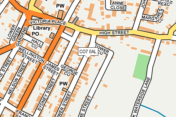 CO7 0AL map - OS OpenMap – Local (Ordnance Survey)