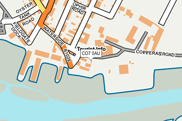 CO7 0AU map - OS OpenMap – Local (Ordnance Survey)