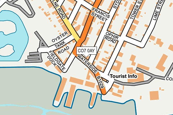 CO7 0AY map - OS OpenMap – Local (Ordnance Survey)