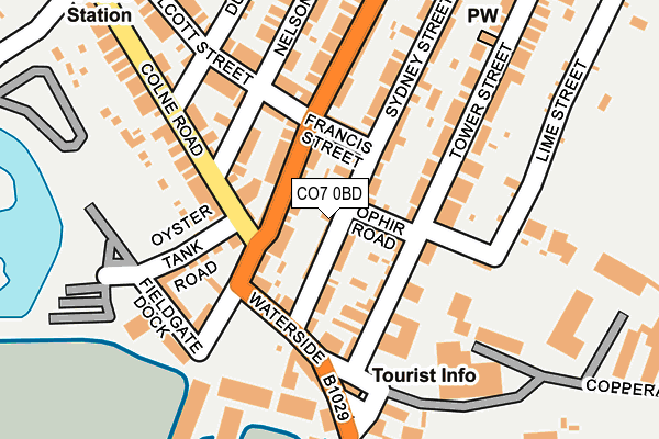 CO7 0BD map - OS OpenMap – Local (Ordnance Survey)