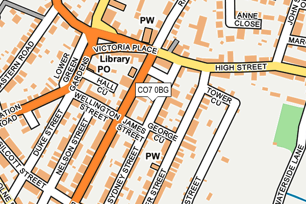 CO7 0BG map - OS OpenMap – Local (Ordnance Survey)