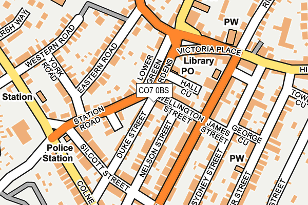 CO7 0BS map - OS OpenMap – Local (Ordnance Survey)