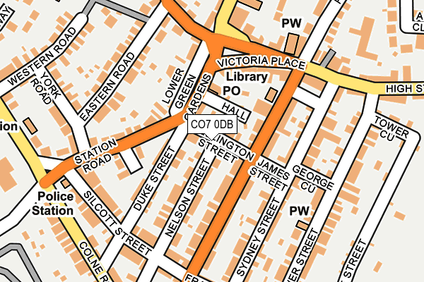 CO7 0DB map - OS OpenMap – Local (Ordnance Survey)
