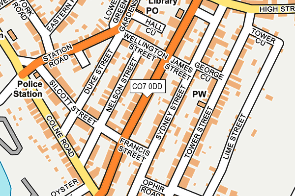 CO7 0DD map - OS OpenMap – Local (Ordnance Survey)