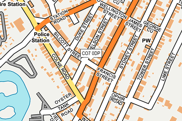 CO7 0DP map - OS OpenMap – Local (Ordnance Survey)