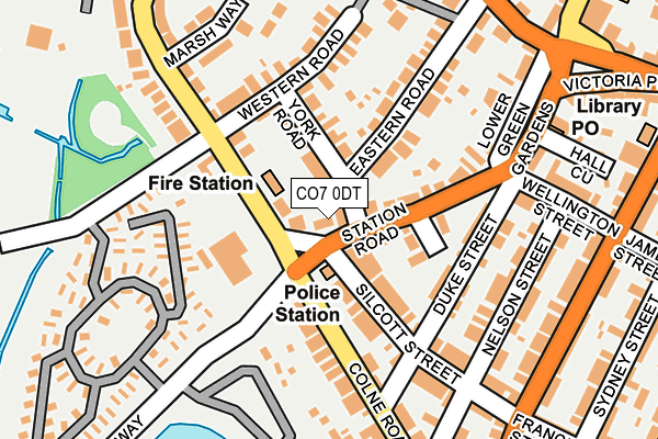 CO7 0DT map - OS OpenMap – Local (Ordnance Survey)