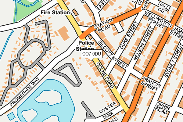 CO7 0DU map - OS OpenMap – Local (Ordnance Survey)
