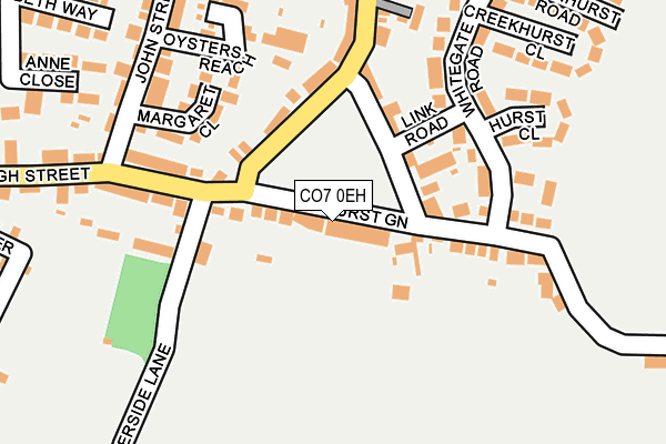 CO7 0EH map - OS OpenMap – Local (Ordnance Survey)