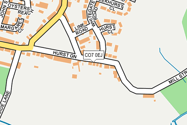 CO7 0EJ map - OS OpenMap – Local (Ordnance Survey)
