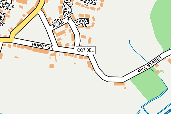 CO7 0EL map - OS OpenMap – Local (Ordnance Survey)