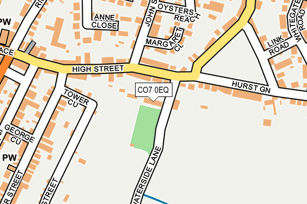 CO7 0EQ map - OS OpenMap – Local (Ordnance Survey)