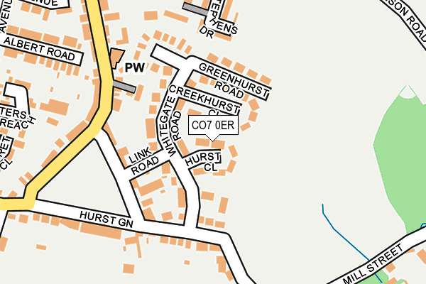 CO7 0ER map - OS OpenMap – Local (Ordnance Survey)