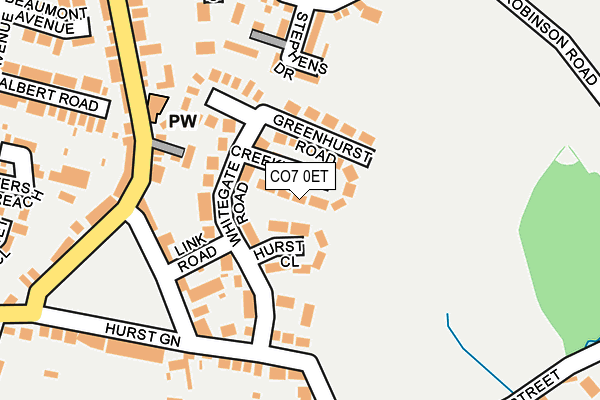 CO7 0ET map - OS OpenMap – Local (Ordnance Survey)