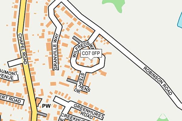 CO7 0FP map - OS OpenMap – Local (Ordnance Survey)