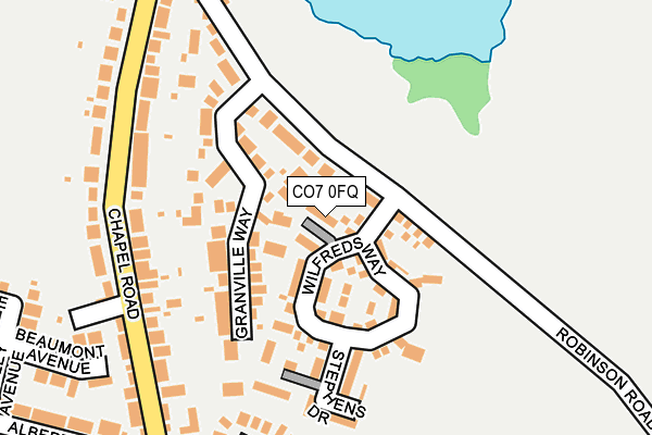 CO7 0FQ map - OS OpenMap – Local (Ordnance Survey)