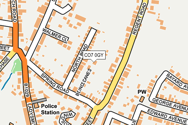 CO7 0GY map - OS OpenMap – Local (Ordnance Survey)