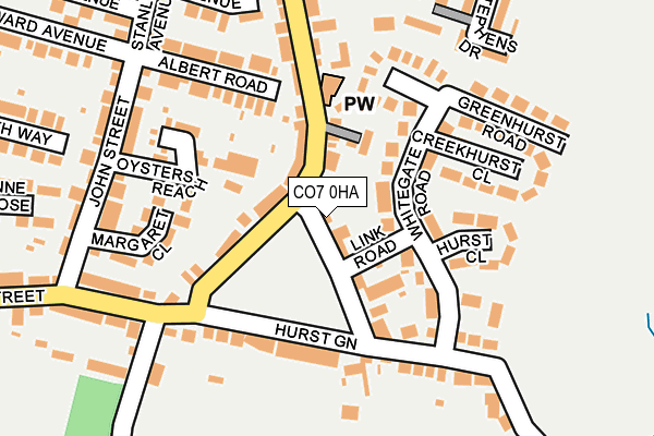CO7 0HA map - OS OpenMap – Local (Ordnance Survey)
