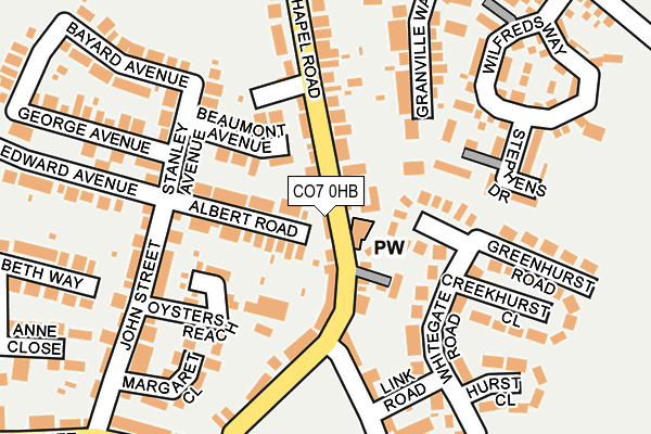 CO7 0HB map - OS OpenMap – Local (Ordnance Survey)