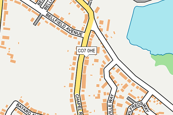 CO7 0HE map - OS OpenMap – Local (Ordnance Survey)