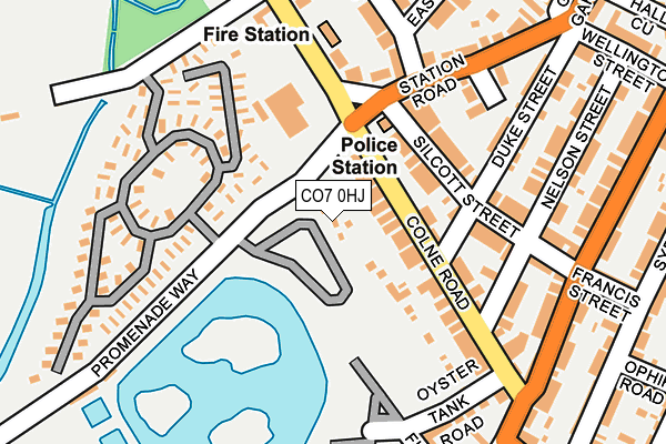 CO7 0HJ map - OS OpenMap – Local (Ordnance Survey)