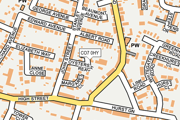 CO7 0HY map - OS OpenMap – Local (Ordnance Survey)