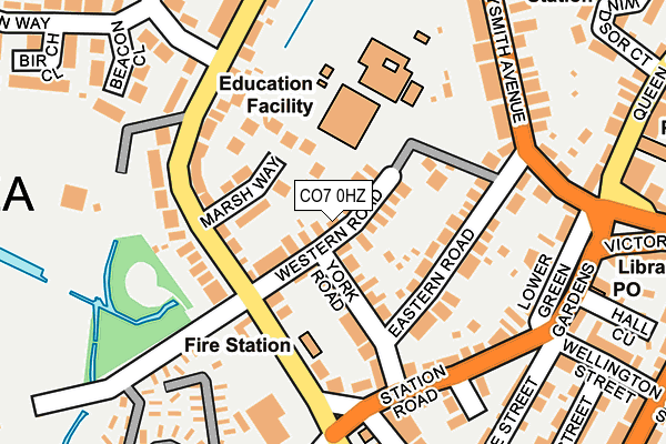 CO7 0HZ map - OS OpenMap – Local (Ordnance Survey)